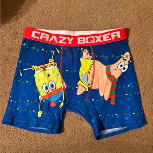 SPONGEBOB AND PATRICK CRAZY BOXER boxers christmas fun underwear squarepants